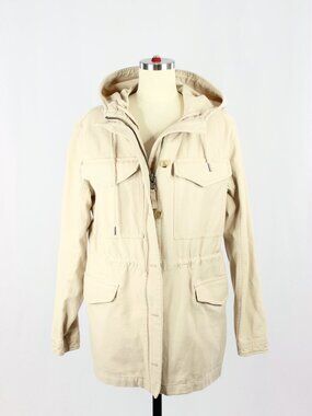 Aritzia SUNDAY BEST Ranger GD Humus Beige Cotton Twill Utility Jacket, Size S